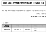 세종테크노파크는 왜 한글빵에 5500만원을 지원했나?