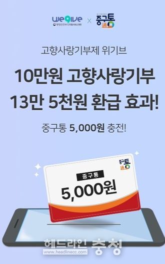 대전 중구, 부여군과 지역화폐 앱 연계 ‘고향사랑기부’ 상호 홍보 이벤트 진행